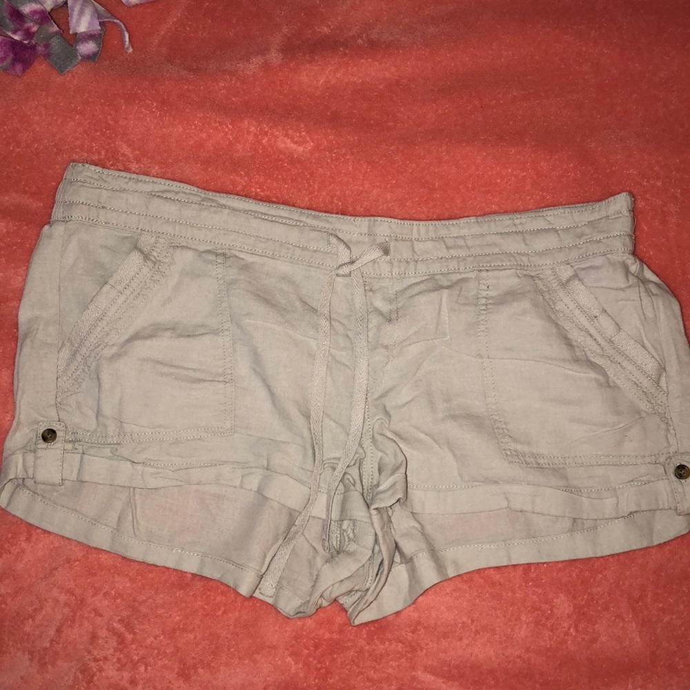 SO Khaki Elastic Fabric Shorts